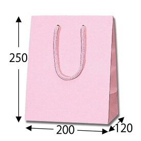 HEIKO　紙袋　プレーンチャームバッグ　20－12　ピンク　10枚