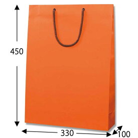 HEIKO　紙袋　ブライトバッグ　G2　Dオレンジ（マットPP貼り）　10枚