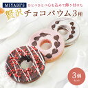 MIYABI'S バウムクーヘンチョコバウム3個セット 【冷蔵限定】 バームクーヘン スイーツ 母の日 父の日　5031