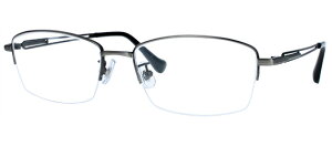 【伊達メガネOK】【レンズ別売】E'YES 2470-2-55 マットシルバー メタル スクエア カジュアル フレーム メガネフレーム アイイエス