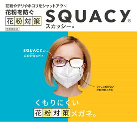 花粉対策グラス スカッシースタイル 8731-01 スモール ブラック 花粉・チリ・埃をシャットアウト！ 花粉症 対策 必需品