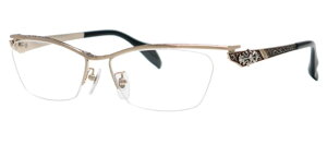 取り寄せ品 ブランドフレーム メタルエッジ ME-1046-1-57 ホワイトゴールド×ブラック かっこいい トライバル 迫力 プレミアム 限定品 メガネ 究極 コンセプト