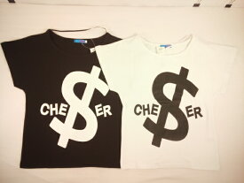 【セール】CHEER(チアー)★【キッズ・ダンス・衣装・ヒップホップ・ジャズ】＄マーク&チアーロゴ総柄ビッグドルマンTシャツ