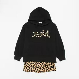 X-girl Stages エックスガール ステージス ミルズロゴパーカ+スカートセット 長袖 クロ ブラック 80 90 100 110 120 130 140cm キッズ