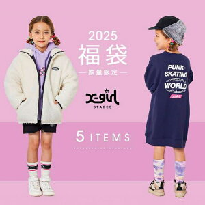 X-girl Stages �G�b�N�X�K�[�� �X�e�[�W�X 2025�N���� ����5�_�Z�b�g �������� 90 100 110 120 130 140cm �x�r�[ �L�b�Y �W���j�A