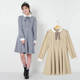 Lovetoxic ラブトキシック リボンブローチつきワンピース M Lサイズ 150 160cm ベージュ ブラック 入学式 卒業式 卒服 発表会 ジュニア