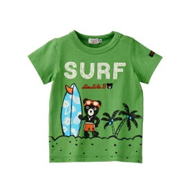 MIKI HOUSE 正規取扱店/ ミキハウス MIKI HOUSE ダブルB SURFイラスト半袖Tシャツ 80cm みどり グリーン キッズ
