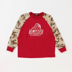 XLARGE KIDS エクストララージ キッズ 迷彩ラグラン長袖Tシャツ 80 90 100 110 120 130 140cm ベビー キッズ