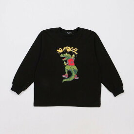 XLARGE KIDS エクストララージ キッズ キョウリュウモチーフ長袖Tシャツ 80 90 100 110 120 130 140cm クロ ブラック ゴリラ キッズ