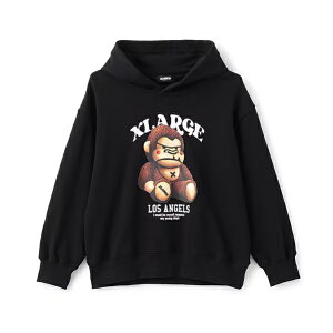 XLARGE KIDS GNXg[W LbY ʂ݃t@j[Sp[J[  t[h 80 90 100 110 120 130 140cm N ubN LbY