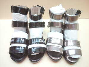 半額処分 定価6490円税込 セール ZIDDY(ジディー) メタリックベルト合皮サンダル 21 22 23 24cm