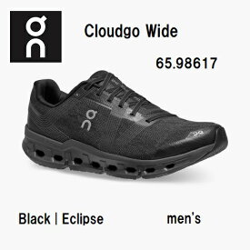 スイス発ブランドON オン on 65.98617 Cloudgo Wide クラウドゴー ワイドBlack/Eclipseメンズ　ランニング　スニーカー　スポーツ　靴　シューズ　通勤　通学　街歩き