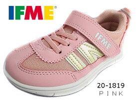 IFME イフミー 20-1819　PINK ピンク女の子　ベビー　キッズ　スニーカー保育園　幼稚園　運動会　公園　お出かけマジックテープ　マジックベルト