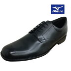 【MIZUNO　ミズノ】　エクスライト ST 2　B1GM2202-09　プレーントゥ　BLACK　ブラック　3E　本革　メンズ　ビジネスシューズ 靴　革靴　通勤靴