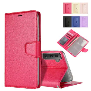 Galaxy S21/S21+/S21 Ultra �P�[�X �蒠�^ ���킢�� �V���v�� �蒠�P�[�X PU���U�[ �X�^���h�@�\ �J�[�h���[ ���U�[ �蒠�^ Samsung �T���X�� �M�����N�V�[S21/S21�v���X/S21�E���g�� ������� �l�C �X�}�z