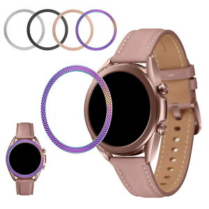 Galaxy Watch 4 Classic 42mm/46mm ベゼルリング 保護カバー ベゼルリング フレーム ステンレス 取付簡単 粘着式 ギャラクシーウォッチ スマートウォッチケース スタイリッシュ スマートウォッチアク