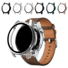 HUAWEI WATCH GT 3 42mm/46mm ケース 液晶保護強化ガラス付き 全面保護 液晶保護カバー ファーウェイウォッチ GT 3 42mm/46mm ハードケース 保護ケース ガラスフィルム一体 装着簡単