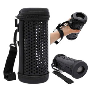 JBL FLIP 7/6 スピーカー ケース FLIP 5 カバー PUレザー 紐 ストラップ付き カラビナ付き ポーチ型 バッグ型 巾着 収納バッグ 収納ケース 衝撃吸収 収納袋 手提げ ジェイビーエル スピーカーカバ