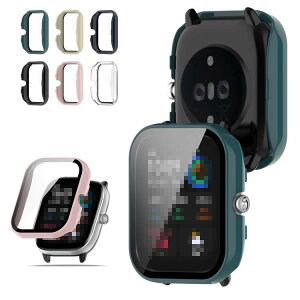 Amazfit GTS 4 Mini P[X KX (KXtB) t tJo[ Vv PC + KX   h~ n[hP[X ʕی یP[X tB̌^ ȒP A}Y