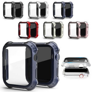 Apple Watch Series 9/8/7/Ultra 2/1 �P�[�X �K���X�t�B���� �P�[�X �J�o�[ �t���ی�J�o�[ �A�b�v���E�H�b�` �V���[�Y9/8/7/�E���g��2/1 41mm/45mm/49mm �n�[�h�P�[�X �ی�P�[�X �t�B������̌^ �����K���X