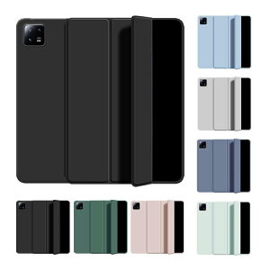 Xiaomi Pad 6 �P�[�X �J�o�[ 11.2�C���` �蒠�^ PU���U�[ �V���I�~ �p�b�h 6 �蒠�^�P�[�X �X�^���h�@�\ �J�o�[ ������� �^�u���b�gTPU �P�[�X/�J�o�[