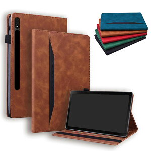 Samsung Galaxy Tab S9+ �P�[�X 12.4�C���` �蒠�^ �J�o�[ PU���U�[ �X�^���h�@�\ �J�[�h���[ �T���X�� �M�����N�V�[ �^�uS9+ �Ռ��z�� �V���v�� ������� �蒠�^���U�[�P�[�X/�J�o�[ �^�u���b�g�P�[
