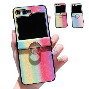 Galaxy Z Flip5 P[X / Jo[ ܂肽݌^ U[ P[X ̌^X}zOt Of[V Samsung TX MNV[ Z tbv5 AhCh   X}[gtH