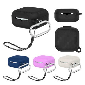 Amazon All-new Echo Buds ( 2023 Release ) ケース シリコン シンプル カラビナ付き ストラップ付き 保護カバー アマゾン All-new エコー バッズ 2023モデル おすすめ おしゃれ カバー 傷防止 ケース ワイヤレスイヤホン 保護ケース カバー