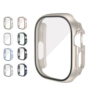 Apple Watch Ultra 2/1 �P�[�X �J�o�[ 49mm �����K���X�i�K���X�t�B�����j�t�� �S�ʕی� �t���ی�P�[�X �A�b�v���E�H�b�` �E���g��2/1 �t�B������� �n�[�h�P�[�X �P�F/�N���A �����K���X�t��
