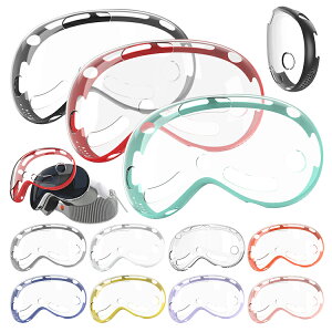 Apple Vision Pro �N���A�P�[�X �ϏՌ� �J�o�[ �N���A ���� ���b�L TPU + �v���X�`�b�N �A�b�v�� VR / AR �ϏՌ��P�[�X �ϏՌ��J�o�[ �������� �G���K���g ������� �r�W�����v��