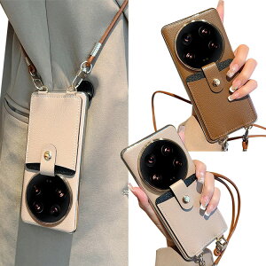 Xiaomi 14 Ultra �P�[�X PU���U�[ �w�ʃ��U�[�P�[�X �J�[�h���[ �X�g���b�v �����h�~ �V�����_�[ ���|���x���g�t�� ���� �V���I�~ 14 �E���g�� �A���h���C�h �X�}�[�g�t�H��/�X�}�z�P�[�X/�J�o�[