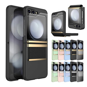 Galaxy Z Flip6 ϏՌ P[X Jo[ NA  ܂肽݌^ vX`bN n[hP[X+TufBXvCtیtB KXt Samsung TX MNV[ Z tbv6 Ah