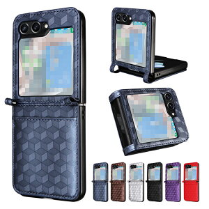 Galaxy Z Flip6 P[X Jo[ ܂肽݌^ 􉽊w͗l PUU[ P[X J[h[ Xgbv Samsung TX MNV[ Z tbv6 X}[gtH/X}zP[X/Jo[