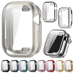 Apple Watch Series 11 / 10 ケース カバー メッキ / クリア 液晶保護 フィルム一体 保護ケース/カバー アップルウォッチ11 / 10 42mm/46mm TPU 耐衝撃ケース/カバー ソフトケース