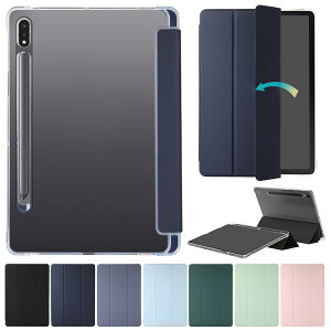 Galaxy Tab S10+ �P�[�X 12.4�C���` �蒠�^�J�o�[ �I�[�g�X���[�v �@�\�t�� �N���A �w�ʓ��� �蒠�^ PU���U�[ Samsung �T���X�� �M�����N�V�[ �^�uS10+ �Ռ��z�� �X�^���h�@�\ �V���v�� ������� ����