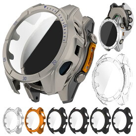 Fenix8 ケース Fenix 8 システム カバー 液晶面強化ガラス 全面保護 液晶保護ケース 単色/クリア フィルム一体 ハードケース GARMIN ガーミン フェニックス8 アモールド Fenix 8 Sapphire AMOLED 43mm 47mm 51mm