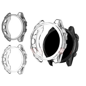 Garmin tactix 8 AMOLED クリアケース カバー クリア 透明 ソフト TPU プロテクターカバー 保護ケース/カバー ガーミン タクティクス 8 AMOLED 47mm 51mm 耐衝撃ケース/カバー ソフトケース