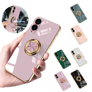 Galaxy S25 Edge �P�[�X �J�����ی삠�� �J�o �[�Ў莝���ɕ֗��ȃ����O�t�� �}�O�l�b�g���ԍڃz���_�Ή� �X�^���h�@�\ ���b�L TPU �\�t�g�P�[�X �X�g���b�v�� ���� Samsung �T���X�� �M�����N�V