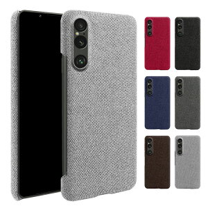 Xperia 1 VII ケース カバー PUレザー キャンバス調 背面ケース ハードケース かっこいい Sony ソニー エクスぺリア1 VII 2025モデル 第7世代 保護ケース アンドロイド おすすめ おしゃれ