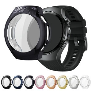 HUAWEI WATCH 5 ケース WATCH5 カバー メッキ / クリア 液晶保護 フィルム一体 保護ケース/カバー ファーウェイウォッチ5 42mm/46mm TPU 耐衝撃ケース/カバー ソフトケース