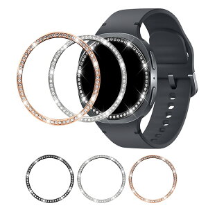 Galaxy Watch 8 ベゼルリング Watch8 40mm 44mm 保護カバー ベゼルリングフレーム ステンレス 取付簡単 粘着式 Samsung サムスン ギャラクシーウォッチ8 可愛い お洒落 かわいい/きらきら ラインストー