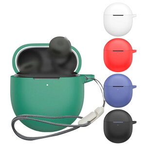 Google Pixel Buds 2a ケース シリコン シンプル 充電用穴付き ストラップ付き 保護カバー グーグル ピクセル バッズ 2a おすすめ おしゃれ カバー 傷防止 ケース ワイヤレスイヤホン 保護ケース カ