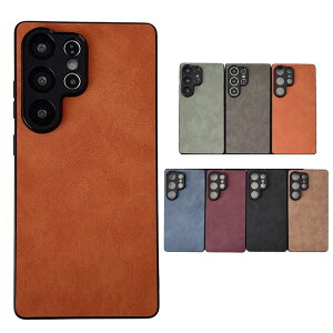 Galaxy S26 Ultra �P�[�X PU���U�[ �w�ʃJ�o�[ Samsung �M�����N�V�[ S26 / S26+ / S26 Ultra �Ή� �V���v�� ������� ���^ �ϏՌ� �J�����ی� ��������
