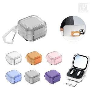 Galaxy Buds4 �P�[�X Buds4 Pro �N���A �J�o�[ �N���A ���� �ϏՌ� Qi�[�d ���C�����X�[�d�Ή� TPU �\�t�g �P�[�X �X�^���h�@�\���� �V���v�� �J���r�i�t�� �ی�J�o�[ ������� Samsung �M�����N�V�[�o