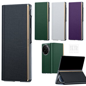 OPPO Find N6 �P�[�X �J�o�[ �܂肽���݌^ ���b�L PU���U�[ + �v���X�`�b�N �X�^���h�@�\ �w�ʃP�[�X �V���v�� �I�b�| �t�@�C���h N6 �ی�P�[�X