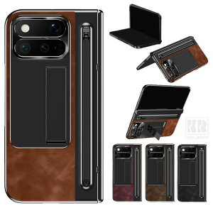 Pixel 11 Pro Fold �P�[�X �ϏՌ� �J�o�[ �����K���X+�v���X�`�b�N �O�ʋ����K���X �w��PU���U�[ �X�^���h�@�\ �y���z���_�[�t�� �y���t�� �V���v�� �O�[�O�� �s�N�Z��11 �v�� �t�H�[���h �ی�P�[