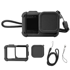GoPro MISSION 1 �V���R���P�[�X + �����Y�ی� +�X�g���b�v�t�� MISSION1 PRO �V���R���J�o�[ �J���������Y�J�o�[ �J���������Y�ی� �V���v�� ������� �S�[�v�� �~�b�V����1 �v�� CHDHW-001-FW / CHDHW-011-F