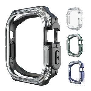 Apple Watch Ultra 4�p �P�[�X �J�o�[ �ϏՌ� TPU+�v���X�`�b�N �n�[�h�P�[�X �ی�P�[�X 49mm �A�b�v���E�H�b�`�E���g���p Ultra3 / Ultra2 / Ultra�p