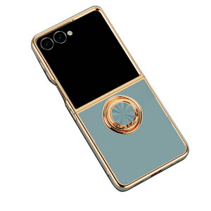 Galaxy Z Flip8�p �P�[�X �ϏՌ� �J�o�[ �܂肽���݌^ �}�O�l�b�g���ԍڃz���_�[�Ή� ���b�L TPU �\�t�g�P�[�X ��̌^�����O�t�� �X�^���h�@�\ ���� Samsung�p �T���X�� �M�����N�V�[ Z �t���b�v8