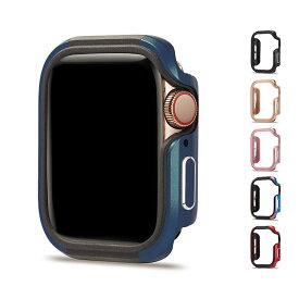 Apple Watch Series 6/5/4/SE ケース カバー TPU + サイドアルミバンパー 44mm/40mm 液晶保護なし かっこいい かわいい おしゃれ 簡単装着 アップルウォッチ バンパーカバー